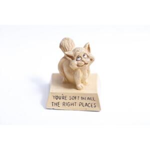 Adorable Cat, Figurine, You're Soft In All The Right Places, 2", Love, Romance